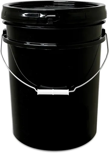 Vista 11 de Cubo de 5 Galones con Tapa Hermética Fabricado en EE. UU. Grado Alimenticio Plástico Premium HPDE Resistente Cubo Multiusos Duradero de 90