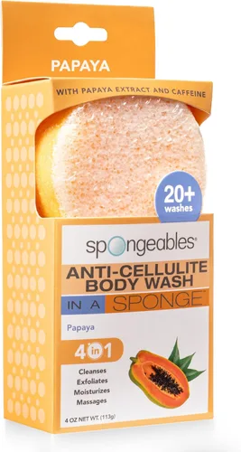 Vista 14 de Spongeables Jabón Corporal Anticelulítico en una Esponja de Más de 20 Lavados, Aloe Fresco, 1 Unidad Verde aloe