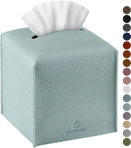 Vista 8 de Funda para Caja de Pañuelos, Jeethemy Porta Caja de Pañuelos Cuadrada de Cuero PU, Moderno Estuche de Pañuelos Organizador Dispensador de Papel