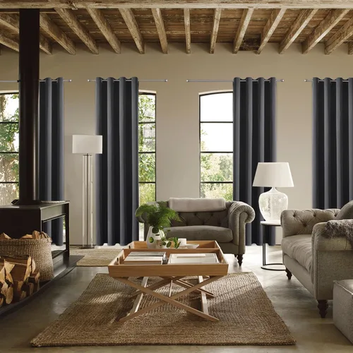 Vista 248 de ChrisDowa - Cortinas cortas para ventana de 40 pulgadas para dormitorio - Cortinas cortas con ojales y aislamiento térmico para oscurecer