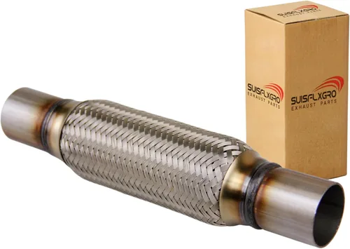 Vista 21 de Tubo Flexible de Escape SUISFLXGRO Universal Tipo 100% Acero Inoxidable Para Carga Pesada y Autos (1 PC, 2X8X12)