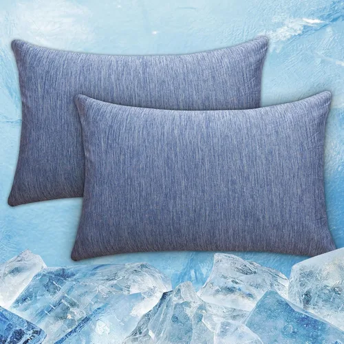 Vista 11 de CHOSHOME Fundas de almohada refrescantes con cremallera Fundas de almohada Q-Max > 0.45 con cremallera para personas que duermen con calor, suaves