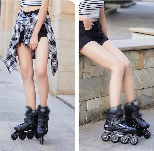 Vista 6 de Patines en línea para adultos y mujeres, zapatos profesionales en línea para hombres y mujeres, patines para niños y niñas, patinaje de velocidad