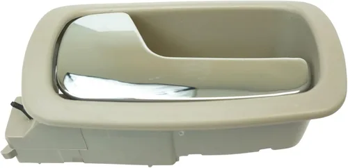 Vista 28 de TRQ Manija de puerta interior delantera izquierda cromada y negra para el lado del conductor compatible con Ford F-150 2012-2014