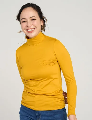 Vista 5 de LAPASA Ropa interior térmica con cuello alto falso para mujer, camiseta interior ligera con forro polar de manga larga, capa base de invierno