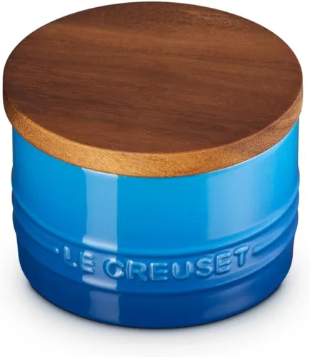Vista 20 de Le Creuset Signature Salero y Recipiente de Almacenamiento con Tapa de Madera, 26 oz., Cerise