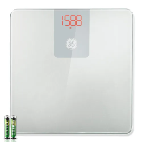 Vista 7 de GE Báscula digital para el baño para pesarse, báscula inteligente Bluetooth para peso corporal y IMC, báscula electrónica negra para baño y hogar