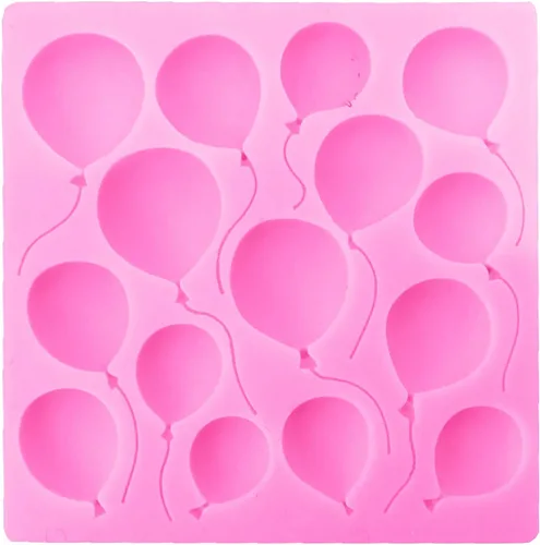 Vista 4 de 2 moldes para fondant de globo de aire, materiales de silicona de seguridad de grado alimenticio, molde de caramelo de chocolate para decoración