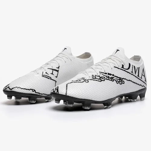 Vista 2 de Indoor Soccer Shoes for Mens Womens Turf Soccer Cleats for Kids Big Boys High Ankle Football Boots AG FG TF Training Sneakers