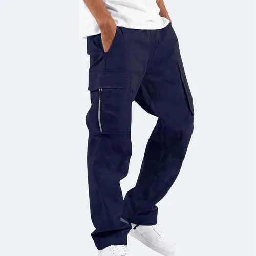 Vista 2 de EELHOE Mens Cargo Pants Regular Fit Lightweight Ripstop Trousers Tactical Work Outdoor Bottom Pant with Multi-Pocket