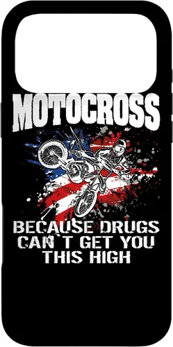 Vista 22 de Motocross Dirtbike MX Motorcycle Us Flag Case para iPhone 17