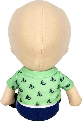 Vista 2 de Great Eastern Entertainment One-Punch Man: Saitama (Camisa Verde) Pose Sentado Felpa 7" H