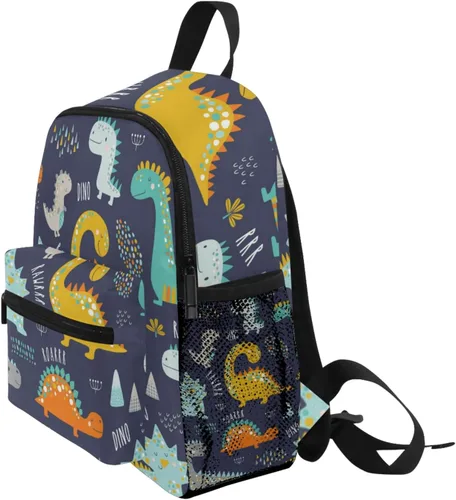 Vista 3 de Mochila con bonito dinosaurio, preescolar, guardería, de viajes, para niña y niño, Multi, talla única, Viajar