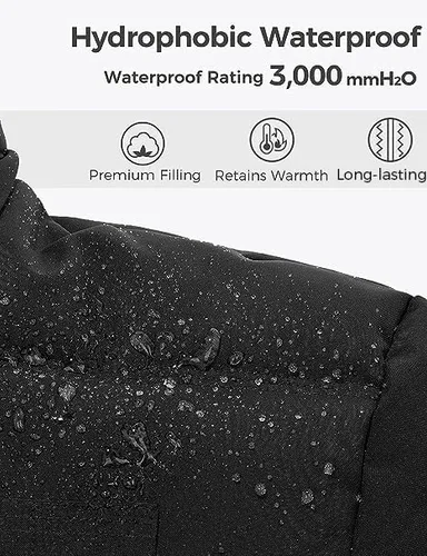 Vista 4 de Wantdo - Chaqueta de invierno con capucha y forro interior para hombre