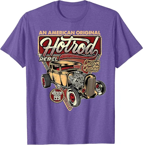 Vista 13 de Camiseta vintage Hot Rod Speed and Power para hombre Asphalt Grey