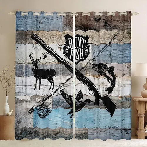 Vista 19 de Cortinas opacas de camuflaje con bandera estadounidense, regalo para niños, cortina de ventana de camuflaje verde con rayas negras, estrellas