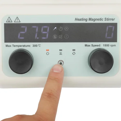 Vista 6 de Agitador eléctrico de 5L Máquina de agitación magnética de 320 W con pantalla LCD, agitadores de placa de calefacción de laboratorio digital
