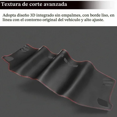 Vista 3 de Rifoda para Toyota Corolla Alfombrilla para Salpicadero Compatible con Corolla 2022 2021 2020 2019 Material de Cuero con Costuras Negras negro