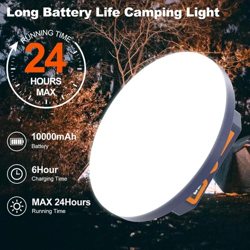 Vista 3 de 10000mAh recargable 4000LM luz de camping con control de voz