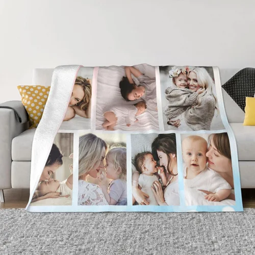 Vista 15 de Amuck - Manta personalizada con foto y texto, para sofá, cama, sofá, hogar (10 collages de fotos), 50 x 40 pulgadas