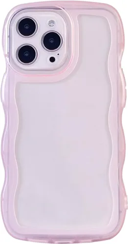 Vista 22 de Funda transparente compatible con iPhone 7 Plus/8 Plus, lindo marco ondulado de color sólido, transparente, de silicona suave, antiarañazos, a