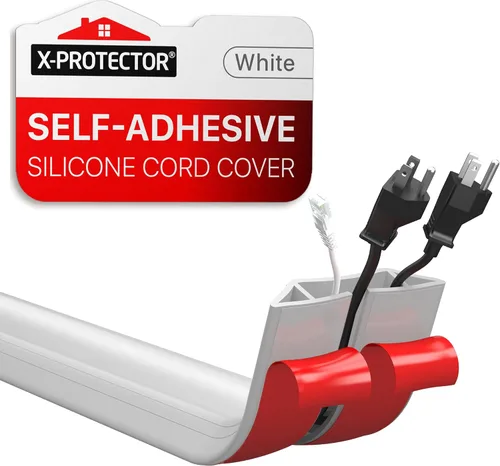 Vista 8 de Cubierta para Cables de Piso por X-Protector – Protector de Cables Sobre el Piso de 5' – Protector de Cables de Alimentación Autoadhesivo