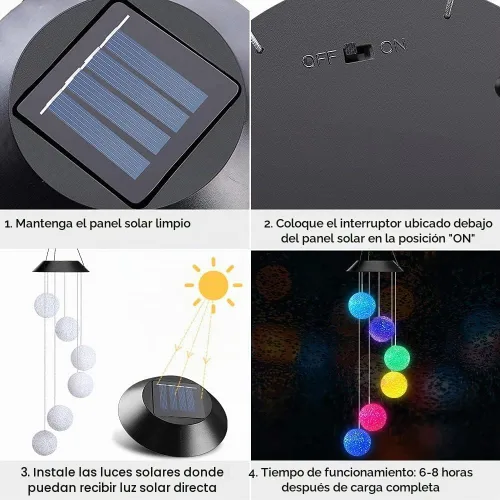 Vista 6 de Solor Linterna eólica portátil con sonido