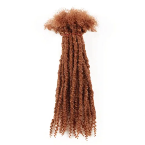 Vista 12 de Extensiones de cabello humano texturizado con extremos rizados, extensiones de cabello humano completamente hechas a mano para mujeres/hombres, se