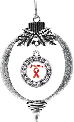 Vista 571 de Inspired Silver - Adorno de cromosoma 21 con dije de círculo de plata con joyas de circonita cúbica