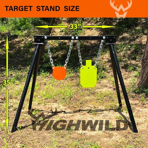 Vista 7 de Highwild Soporte de objetivo de acero AR500 Sistema de objetivo de disparo Kit completo Combinación (2)