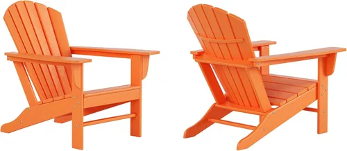 Vista 31 de WestinTrends Dylan - Silla Adirondack para exteriores (juego de 2), color blanco