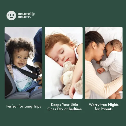 Vista 6 de Naturally Nature Almohadillas elevadoras de pañales durante la noche, evita fugas durante la noche, forros de pañales para niños pequeños, pañales