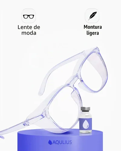 Vista 4 de Aqulius 2 Pack Stylish Safety Glasses Goggles, Scratch Resistant, Safety Glasses for Women, Blue Light, Glasses for Nurses