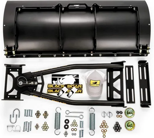 Vista 3 de Kit de quitanieves Black Boar Camco para ATV Cuenta con una hoja recta ajustable de 48 pulgadas y muelles de seguridad de tensión ajustable (66016)