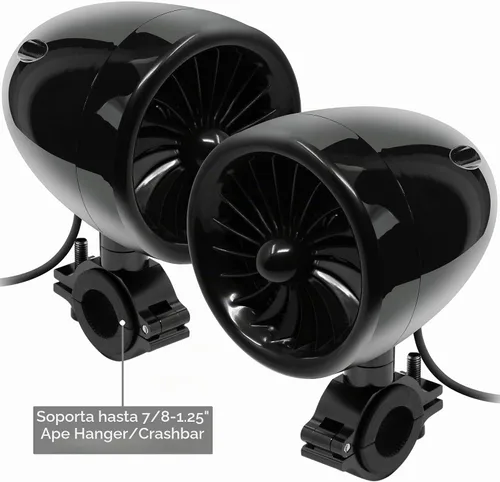 Vista 7 de GoHawk Altavoces de motocicleta Bluetooth Sistema de audio de radio TJ4-Q Negro