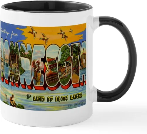 Vista 27 de CafePress Loves Me In Minnesota Taza de café de cerámica de 11 oz (11.0 fl oz)