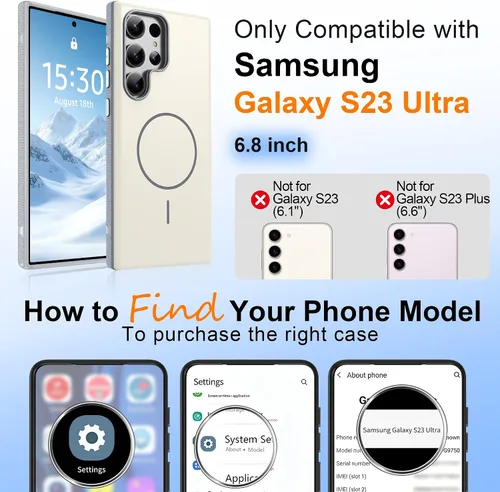 Vista 468 de Jshru Funda para Samsung Galaxy S26 Plus/Galaxy S25 Plus: para Galaxy S24 Plus [compatible con Magsafe] [2 protectores de pantalla HD] cubierta