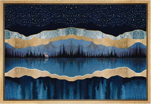 Vista 42 de SIGNFORD Lienzo Enmarcado Impresión Arte de Pared Océano Pastel Luz del Sol Puesta de Sol Horizonte Naturaleza Vida Silvestre Ilustraciones Arte