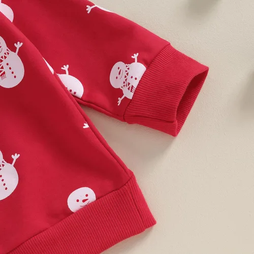 Vista 6 de Conjunto de sudadera de Papá Noel para bebé, niño, niña, ropa de Navidad para otoño e invierno