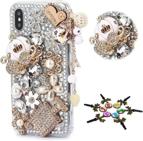 Vista 14 de Bling Funda compatible con iPhone 11, elegante, diseño de cristal con lazo hecho a mano en 3D, funda protectora compatible con iPhone 11 de 6.1