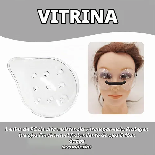 Vista 3 de Protector de ojos transparente para después de la cirugía de cataratas, cómodo, evita el roce con correa elástica extendida, adecuado para todos