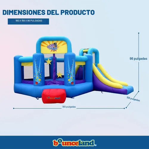 Vista 2 de Castillo hinchable Bounceland Pop Star.