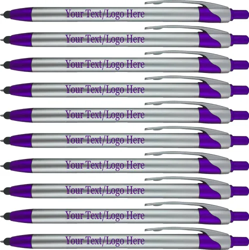 Vista 9 de Paquete de 300 bolígrafos personalizados con logotipo o texto, para marketing, fiestas y eventos, lápiz capacitivo 2-1 + bolígrafo compatible