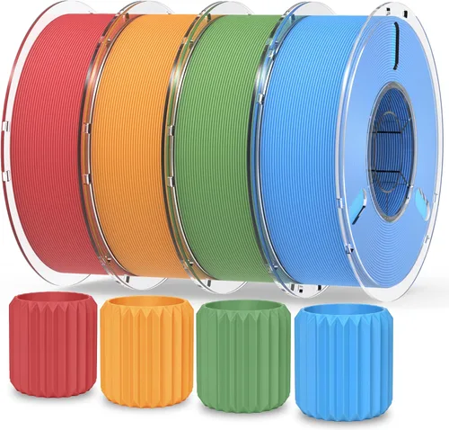 Vista 27 de Silk Rainbow 3D Printer Filament 1.75mm Multi-Color PLA Filament Fast Color Change Candy Color 3D Printing Filament, 1kg Spool Color caramelo