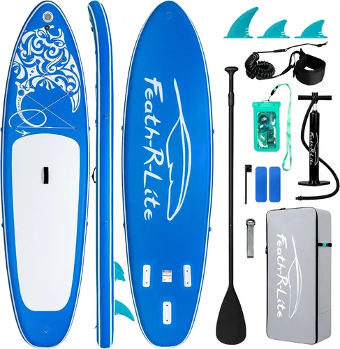 Vista 21 de FEATH-R-LITE Inflatable Stand Up Paddle Board with Beginner SUP Accessories
