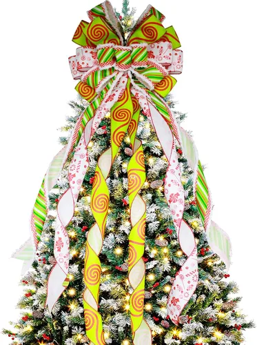 Vista 12 de Decoración para árbol de Navidad, diseño de búfalo grande, arpillera roja y negra, lazo de regalo para árbol de Navidad, decoración de fiesta