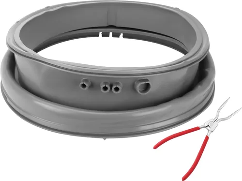 Vista 9 de 4986ER0004F Junta de puerta de arranque de lavadora - Compatible con piezas de lavadora de carga frontal L-G, Ken-More con puerto de drenaje de AMI