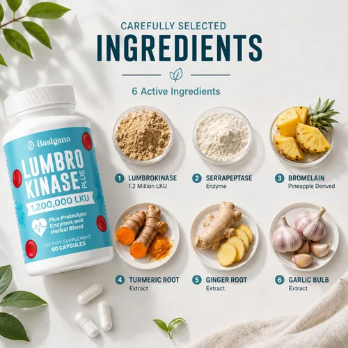 Vista 4 de Suplemento de lumbroquinasa, 1,2 millones de LKU - Cápsulas de 120 mg, potente alternativa de nattoquinasa con enzimas proteolíticas y mezcla
