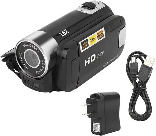 Vista 8 de Focket Videocámara de video con zoom digital de 16X, pantalla LCD de 2.7 pulgadas, grabadora de cámara digital de 16 MP, cámara de vlogging de 128