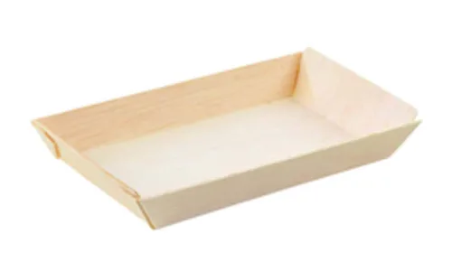 Vista 14 de PacknWood Bandeja cuadrada de madera samurái Plato de madera biodegradable para servir Bandeja Charcaturie Bandeja decorativa para sala